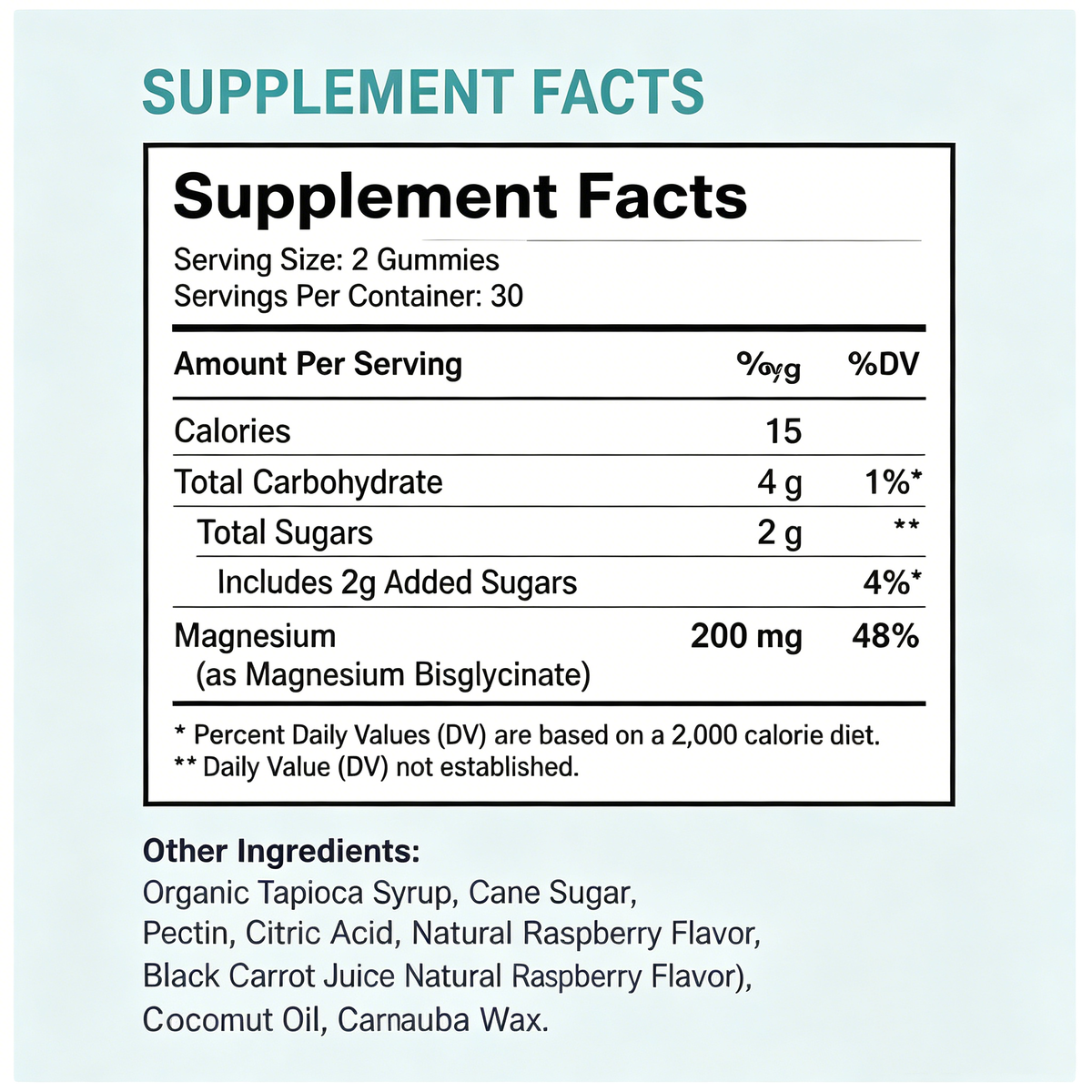 Melatonin-Free Magnesium Bisglycinate Gummies